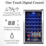 95L Stainless Steel Wine Fridge with LED Touch Screen