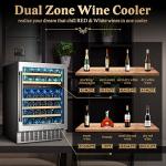 AAOBOSI 24" Dual Zone Wine Cooler - 46 Bottles