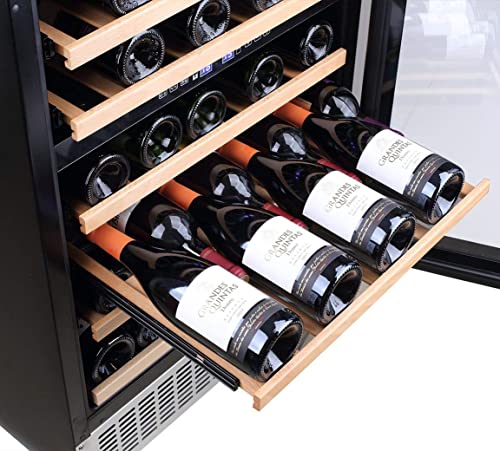 AAOBOSI 24" Dual Zone Wine Cooler - 46 Bottles
