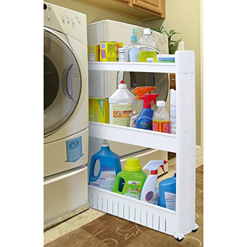 Slim 3-Tier Rolling Wine Fridge Cart