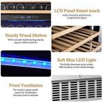 AAOBOSI 24" Dual Zone Wine Cooler - 46 Bottles