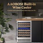 AAOBOSI 24" Dual Zone Wine Cooler - 46 Bottles