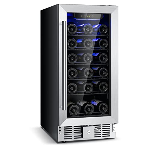 30-Bottle Wine Refrigerator with Temperature Control & Memory
