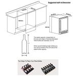 AAOBOSI 24" Dual Zone Wine Cooler - 46 Bottles