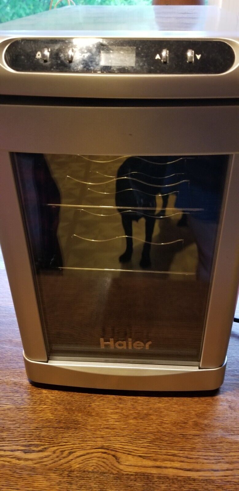 Haier 6-Bottle Mini Wine Fridge, Silver