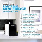 Compact 10L wine fridge for portable chilling