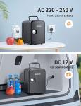 4L Mini Fridge Cooler & Warmer for Home & Travel