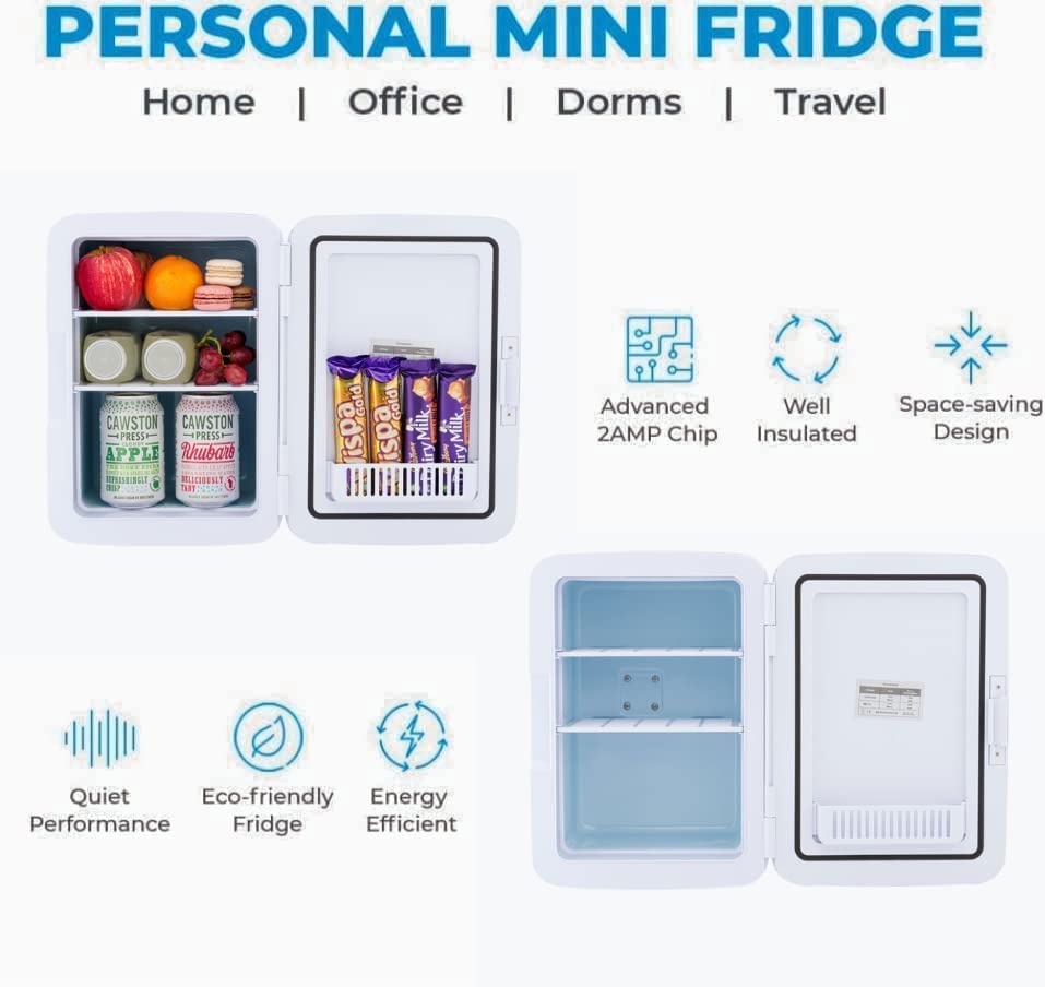 Compact 10L wine fridge for portable chilling