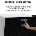 Black 20-Bottle Thermoelectric Wine Fridge for Home