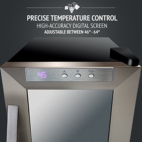 Ivation 8 Bottle Wine Cooler - Stainless Steel