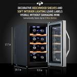 Ivation Stainless Steel 8-Bottle Wine Cooler
