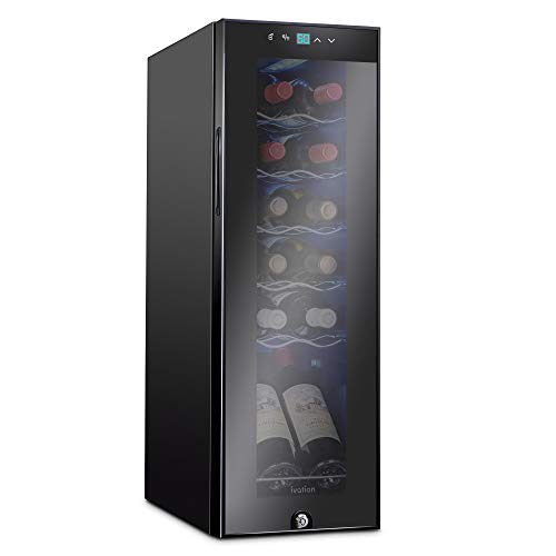 Ivation 12 Bottle Wine Cooler with Lock