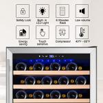 Tylza 24" Wine Fridge 51-Bottle Built-in/Freestanding