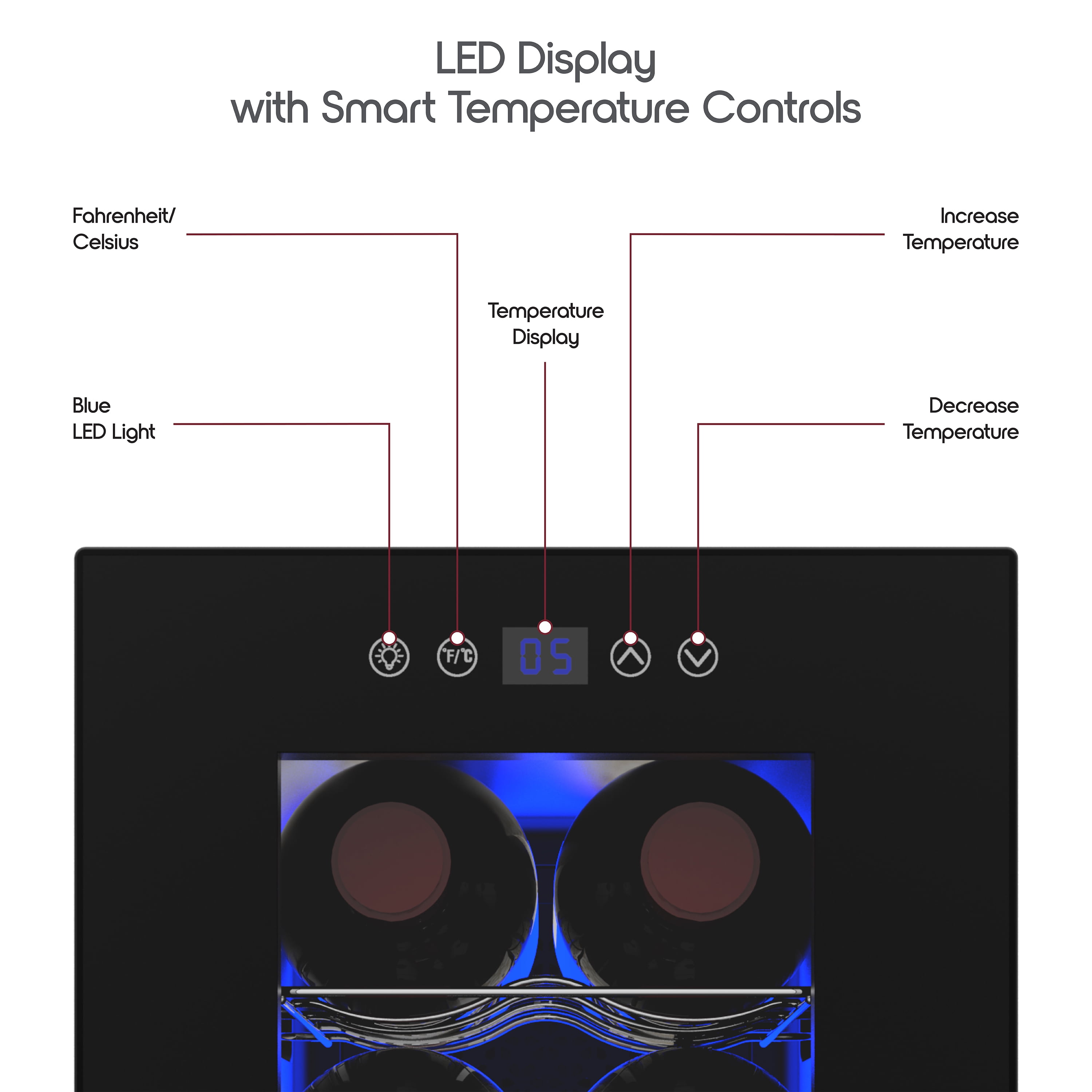 6-Bottle Wine Cooler with Temperature Control