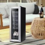 Kalamera 12-Bottle Wine Refrigerator with Stainless Steel Door