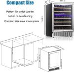 24" Wine and Beverage Fridge Under Counter