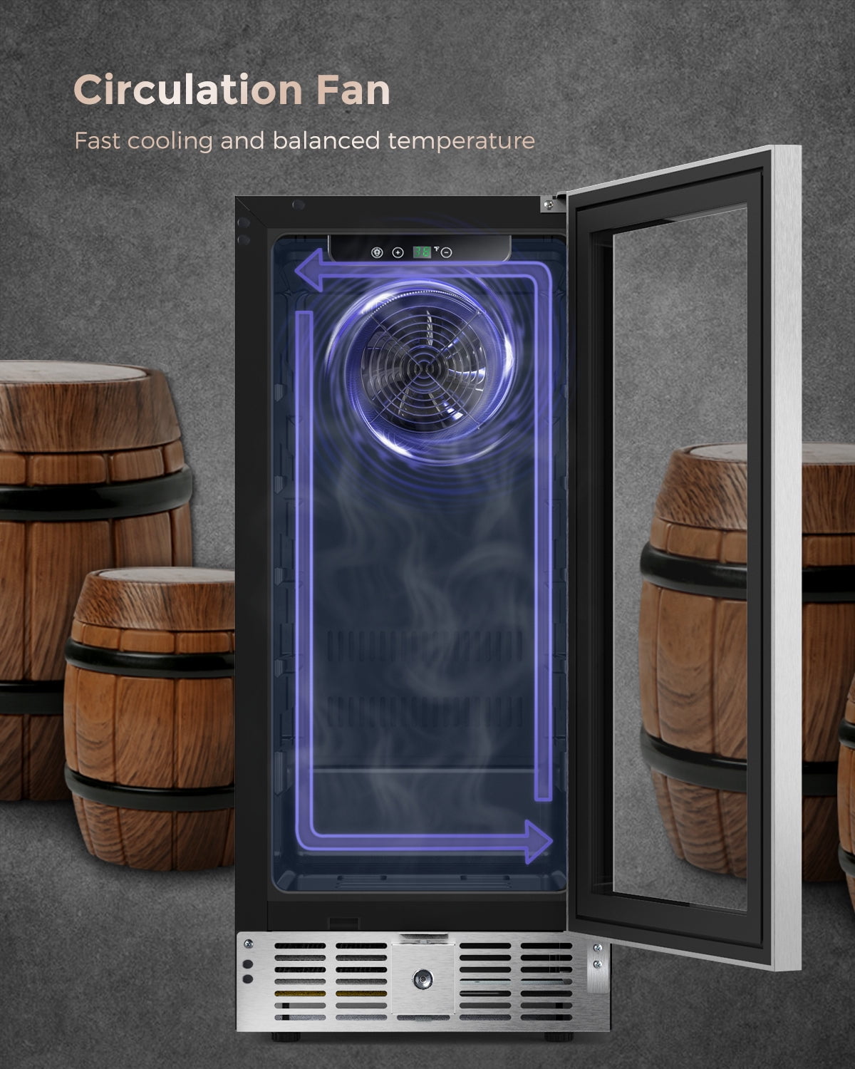 Northair 30-Bottle Undercounter Wine Cooler