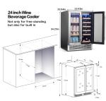 Aobosi Dual Zone Wine & Beverage Fridge