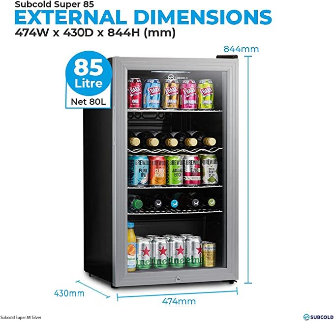 85L Subcold Super85 LED Wine Fridge