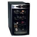 8-Bottle Black Wine Fridge with Thermoelectric Cooling