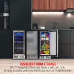 15-Inch Under Counter Wine Fridge with Digital Thermostat