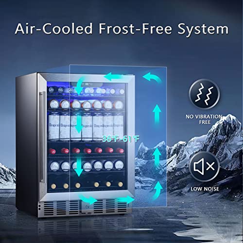 Antarctic Star Wine Cooler with Lock, 24inch