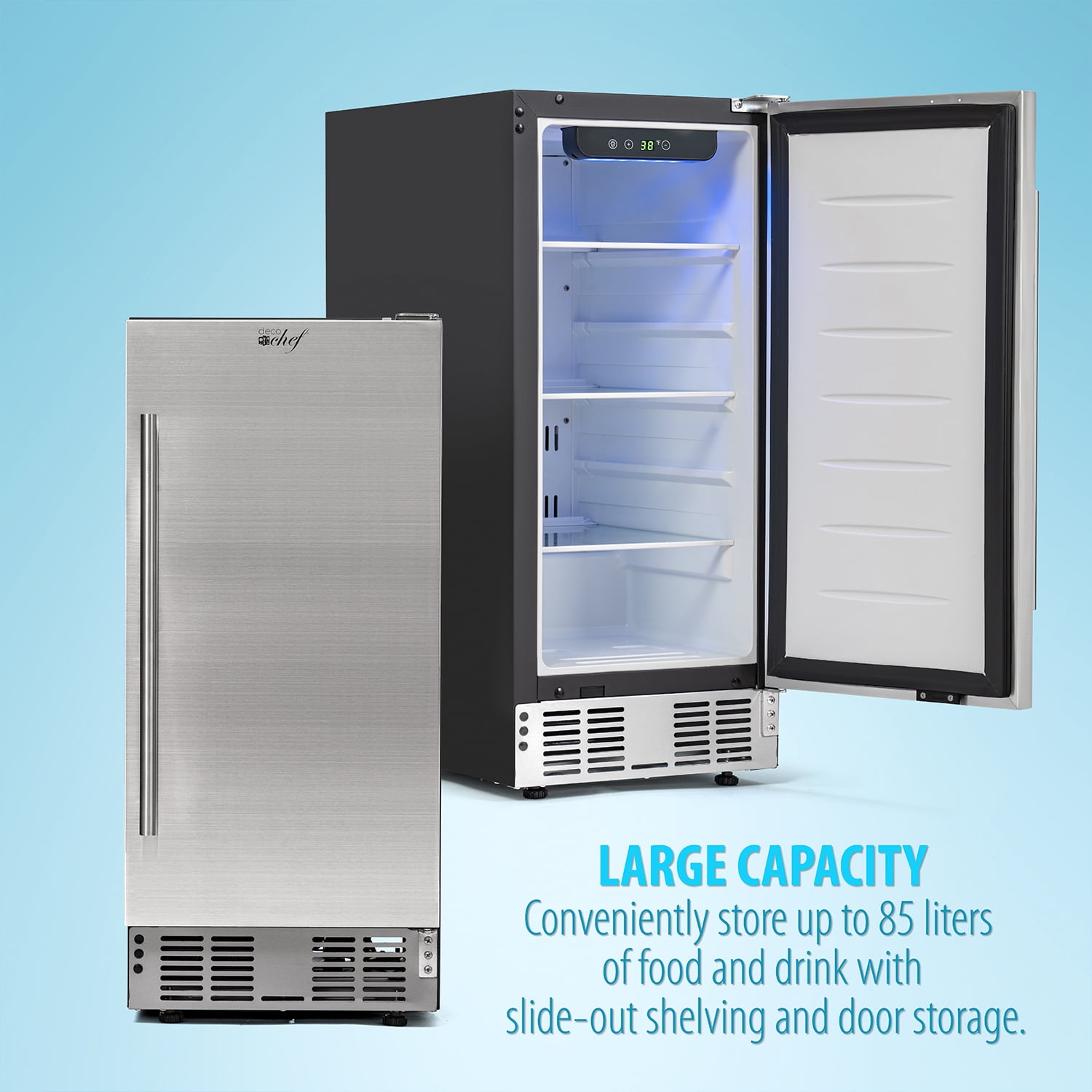 15-Inch Under Counter Wine Fridge with Digital Thermostat