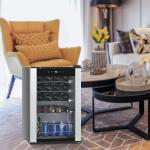 SMETA 19 Bottle Wine Fridge - Stainless Steel
