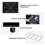 8-Bottle Black Wine Fridge with Thermoelectric Cooling