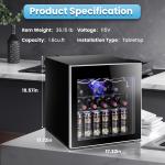 AGLUCKY 1.6cu.ft Wine & Beverage Fridge