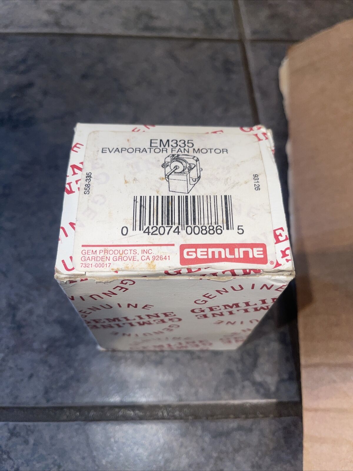 Gemline Refrigerator Evaporator Fan Motor EM333