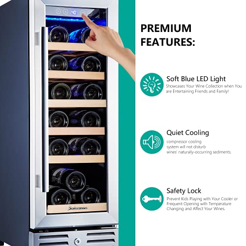 Kalamera 18-Bottle Wine Cooler with Stainless Steel Door