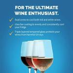 Black Stainless Steel Dual Zone Wine Fridge