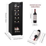 Mini Wine Fridge with Clear Glass Door