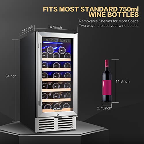 15" Bodega Wine Fridge, 31-Bottle Capacity & Digital Control