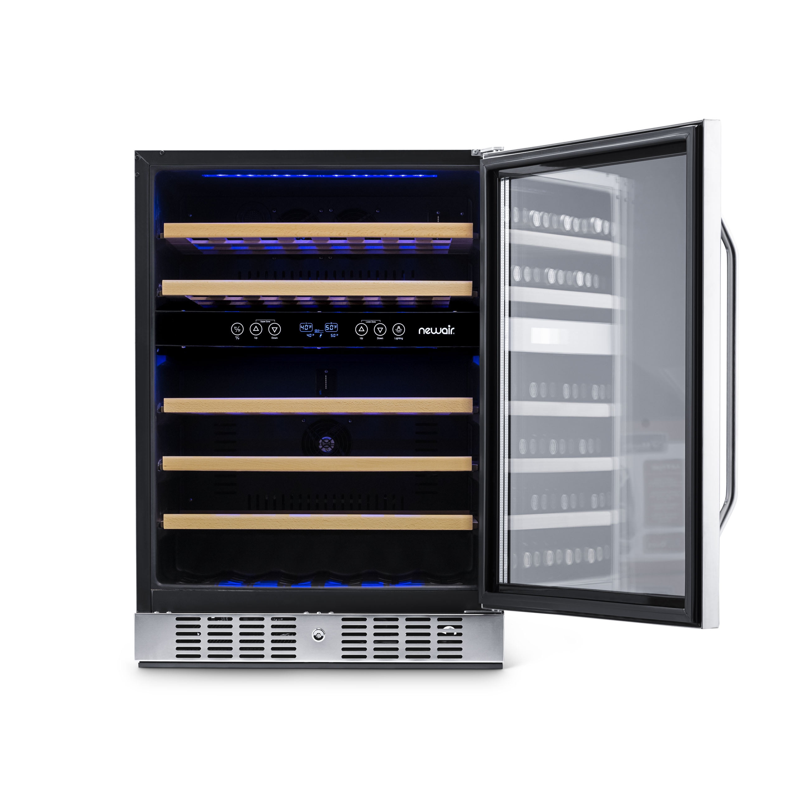 Dual-Zone 46-Bottle Wine Fridge by NewAir