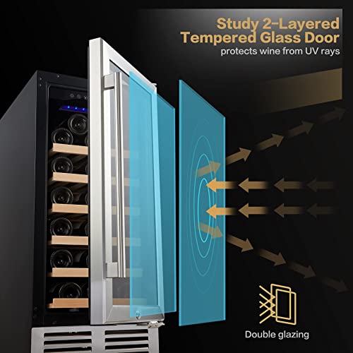 15" Bodega Wine Fridge, 31-Bottle Capacity & Digital Control
