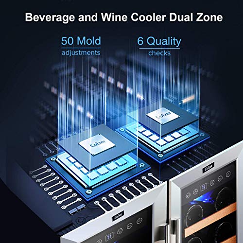 COLZER Dual Zone Under Counter Wine Fridge