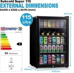 Subcold Super115 LED Drinks Fridge (Black)