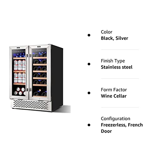 COLZER Dual Zone Under Counter Wine Fridge