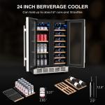24" Dual Zone Wine Fridge Built-in/Under-Counter