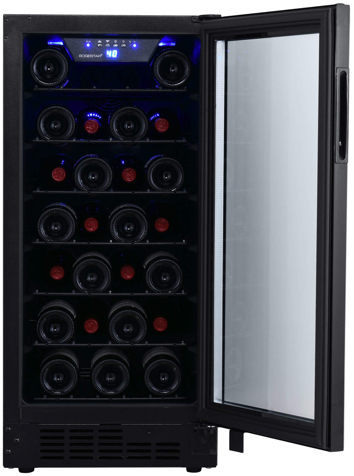 Edgestar 25-Bottle Single Zone Wine Cooler - Black