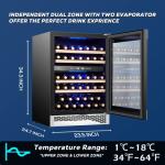 SUENO 24" Dual Zone Wine and Beverage Cooler
