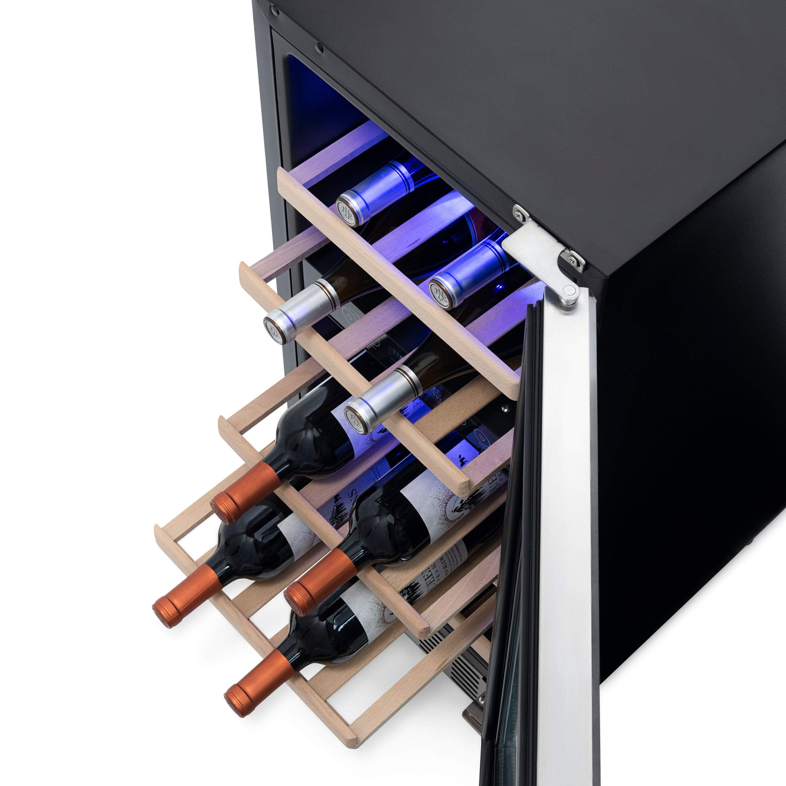 15in Dual Zone Wine Fridge in Stainless Steel