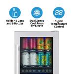 NewAir Dual Zone Drink Fridge | 9 Bottle, 48 Can