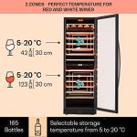 Klarstein Dual Zone Wine Cooler 165 Bottles