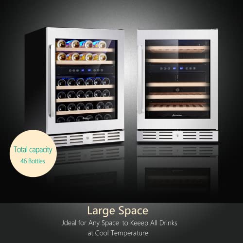 Kalamera 45 Bottle Dual Zone Wine Cooler