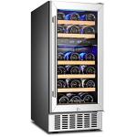 28-Bottle Dual Zone Wine Fridge with Glass Door