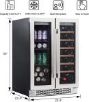 Cool Dual Zone Wine & Beverage Fridge - 24""