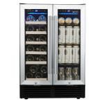 24'' Dual Zone Wine Beverage Cooler Built-in/Freestanding